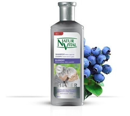 Natur Vital Shampoo Silver Para Cabello Blanco Y Gris 300ml