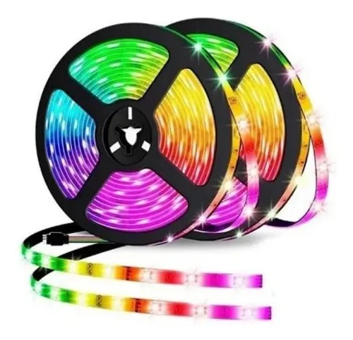 comprar Fita Led 5050 Rgb Colorida 5mt 16 Cores + Fonte + Controle