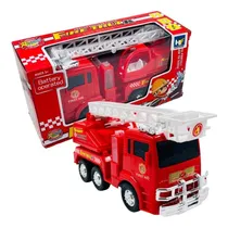 Comprar Brinquedo Carrinho Caminhão Bombeiro Luzes 3d Som Sirene Personagem Carro Bombeiro