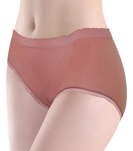 Paquete Pantys Bikini Algodón Hipoalergenico 6pz Encaje