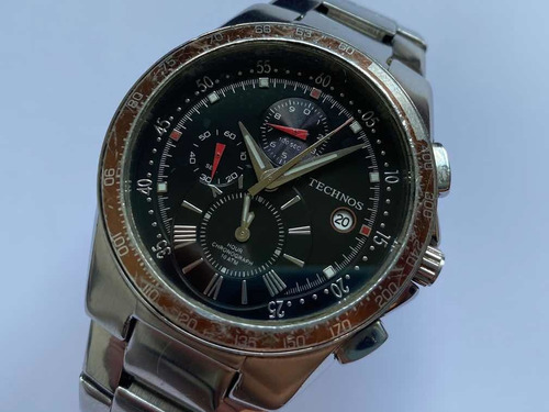 Technos Quartz Date Cronógrafo Antigo Leia O Anúncio 01449