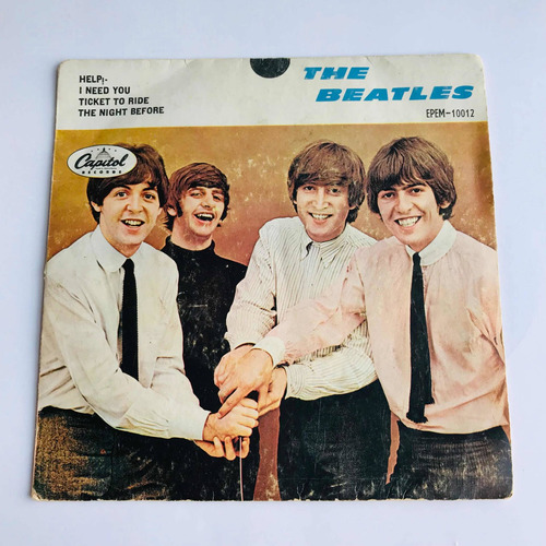 Disco Vinyl De The Beatles/ Help! Mono 7 45rpm Raro De 1965