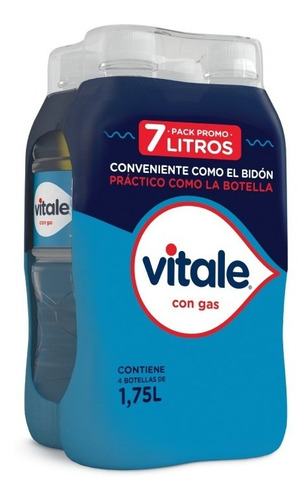 Agua Vitale Con Gas 1,75 Litros Funda X4