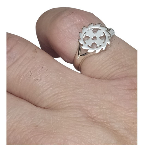 Anillo De Cruz Orlada De Plata 925 Plateado 12