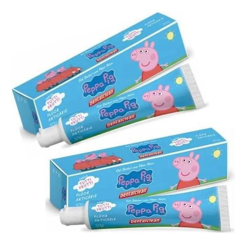 Gel Dental Infantil Peppa 50g Dentalclean Tutti-frutti