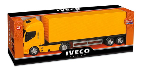 Caminhão Carreta Iveco Hi Way Baú Menino - Usual Brinquedos