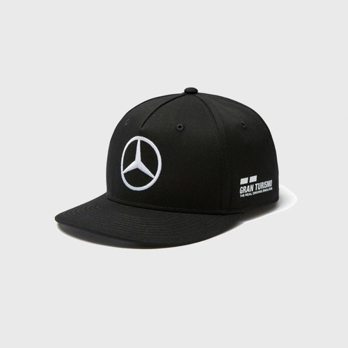 Jockey Mercedes Benz F1 Lewis Hamilton Negro Gorra Plana