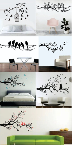 Vinilos Decorativos Pared Ramas Y Pájaros