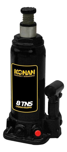 Crique Botella Hidraulico Reforzado 8 Tns. Konan Taller Elevacion Maxima 457mm Profesional