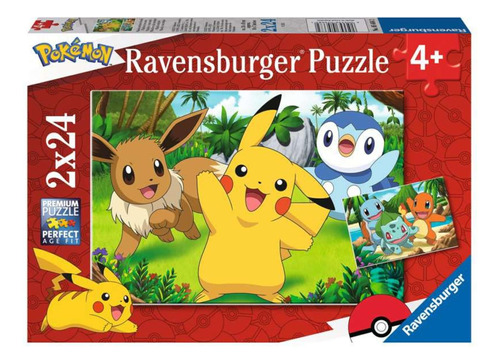 Puzzle Rompecabezas Pokémon Pack 2 X 24 Piezas Xxl100