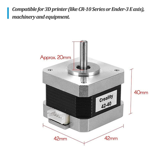 Impresora 3d Creality 42-40 Motores Paso A Paso, 2 Fases 1a