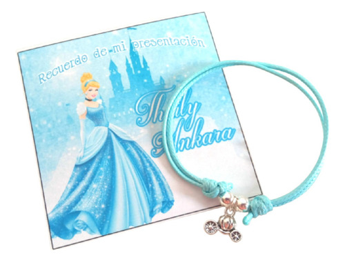 Recuerdos Eventos 30 Pulseras Cenicienta Princesa Cinderella