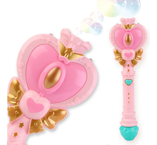 Máquina De Burbujas Princess Heart Bubble Wand Para Niños