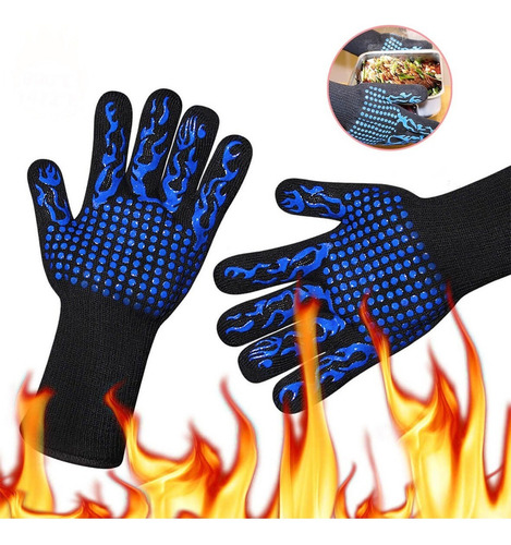Guantes De Barbacoa Cocina Horno Resistentes Al Calor 1 Par