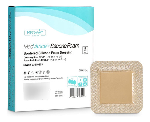 Tm Silicone - Apósito De Espuma Adhesiva De Silicona Con Bor