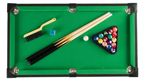 Mini Mesa Sinuca Pé Alto Snooker Bilhar Infantil 2 Tacos