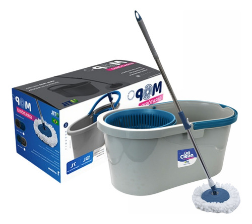 Mop Giratório Com Cesto De Plástico