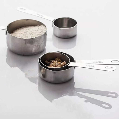 Hx Set 4 Cucharas Medidora Reposteria Acero Inoxidable