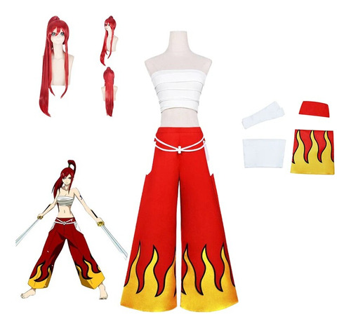 Disfraz De Cosplay Para Mujer De Fairy Tail, Erza Scarlet