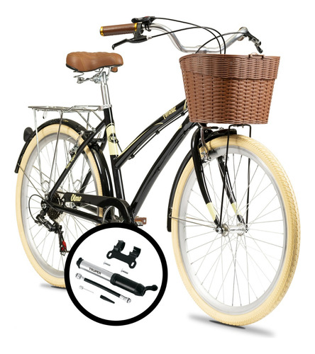 Bicicleta Olmo Amelie Plume Negro + Inflador Truper 11997