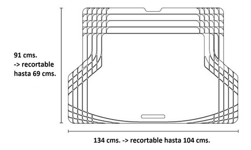 Imagen 5 de 5 de Tapete Weathertech Uso Rudo Universal Recortable P Cajuela