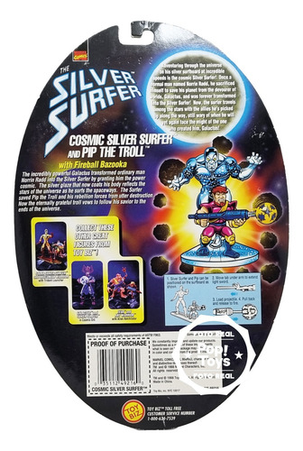 Toy Biz 1998 - Silver Surfer - Cosmic Silver Surfer And Pip