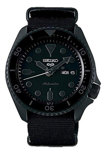 Reloj Automático Seiko Con Correa Nato De Nailon Negro Para 