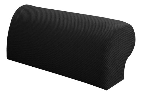 6pcs Negro Silla Elástica Sofá Apoyabrazos Cubre Sillón ,