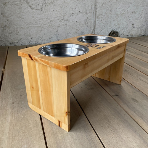 Comedor Comedero Elevado Madera Para Cocker Spaniel Inglés