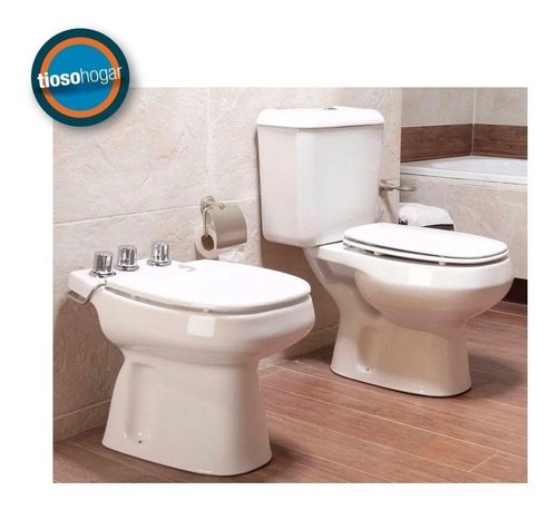 Imagen 3 de 10 de Juego Sanitarios Roca Monaco Tapa Bidet Inodoro Minimalista