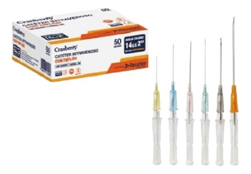 Catéter Intravenoso Cranberry 18 G 1 ¼´´(32 Mm) - 10 Uds