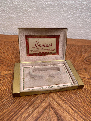 Estuche Para Reloj Longines Vintage Latón Dama