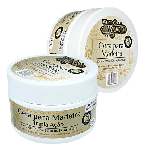 Cera Abelha Madeira Carnaúba Wood Wood Marcenaria 200g