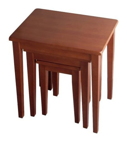 Mesa Auxiliar Regalia De Madera Winsome Wood, Nogal