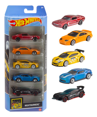 Hot Wheels Die Cast Paquete 5 Autos Varios Modelos Surtidos