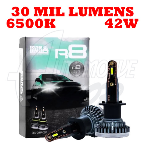 Kit Ultra Led R8 Super Bco 6500k 42w 30 Mil Lumens Hb3 9005