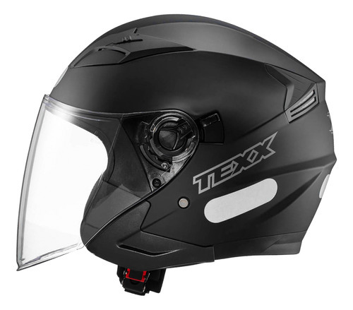 Capacete Com Viseira Solar Aberto Texx Ugello Solid Cor Preto-fosco Tamanho do capacete 58