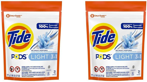 Tide Pods Paquetes De Detergente Ligero Para Ropa, 31 Aroma