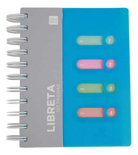 Libreta Notebook Azul 11x14.5cm