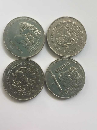 Moneda De 200 Pesos Niños Heroes, Mexico 86, Independencia