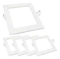Comprar Kit 5 Painel Plafon Embutir Led Slim 20x20 18w Quadrado