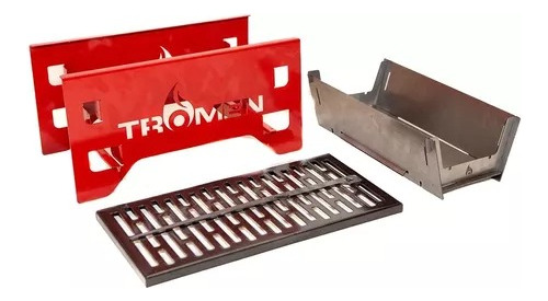 Parrillero Portatil Chapa Carbon Leña Camping Mini Tromen
