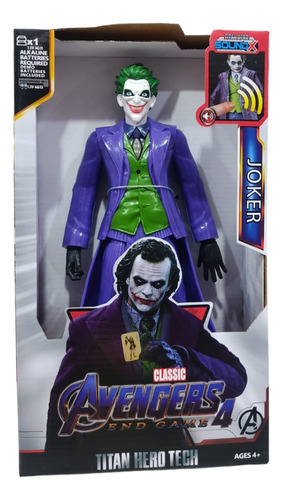 Muñeco Guason Joker Con Luz Y Sonido Alternativo 30cm