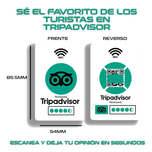 Pack Tarjeta Nfc Qr Google Y Tripadvisor
