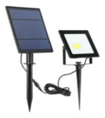 Foco Solar Para Jardin 12w C/ Estaca Cob Fria Sol_212