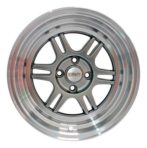 Rodas Aro 15 Tala 8 4x100 Zeus Zm695 Taluda Euro / Jogo Cor Gloss Dk