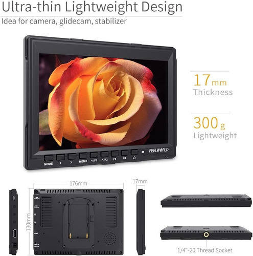 Monitor De Campo Feelworld Fw759, De 7'', P/ Cámaras Dslr