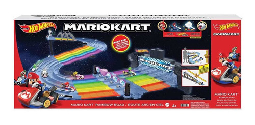Hot Wheels - Pista Senda Arcoíris Para Mario Kart, Mattel