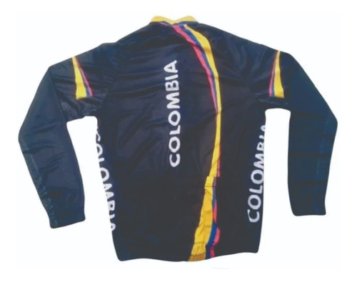 Jersey De Ciclismo Colombia / Negra / Manga Larga