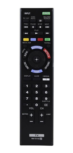 Imagen 2 de 10 de Control Remoto Compatible Con Sony Bravia Smart Tv Netflix